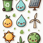 Eco-Friendly Icons - Sticker Sheet v14